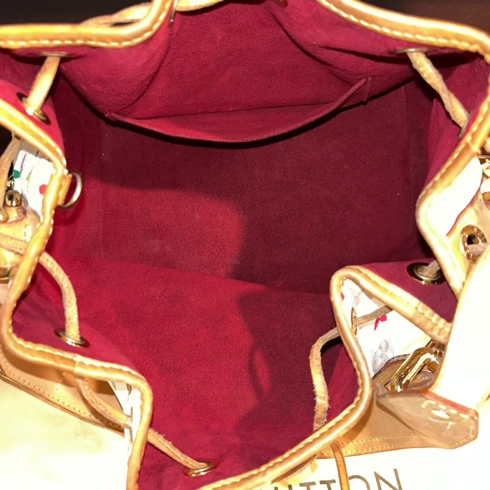 Louis Vuitton Multicolor Petite Noe White Murakami Shoulder Bag Tote - Picture 9 of 11